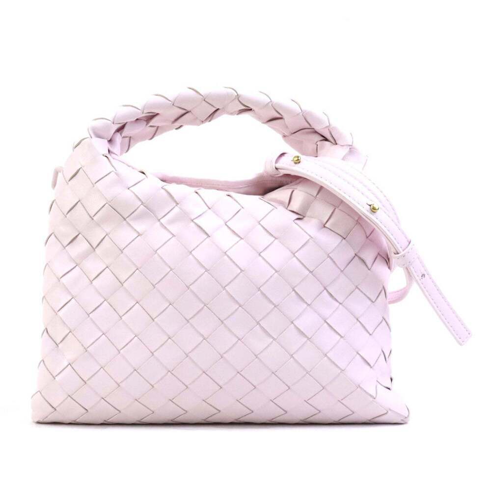 BOTTEGA VENETA Pink Leather Intrecciato Shoulder Bag